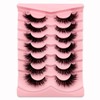 7 Pairs of 3D False Eyelashes, Cat Eye, Fluffy Volume,