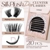 LASHVIEW Cluster Lashes D Curl Volume Eyelash Clusters 9-16mm Mix