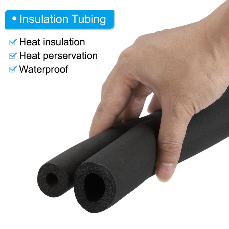 PATIKIL 2-3/8"(60mm) ID x 6.6Ft Pipe Insulation Foam Tube, 2Pcs