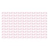 100pcs Paper Clips Portable Purple Lip Shape Rustproof Electroplated Metal