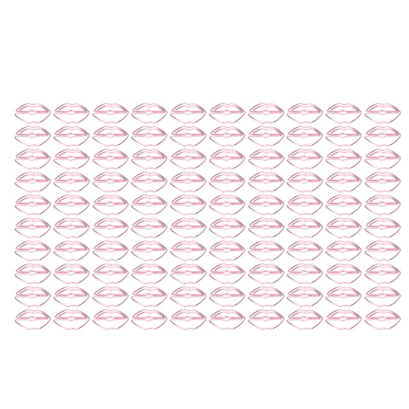 100pcs Paper Clips Portable Purple Lip Shape Rustproof Electroplated Metal