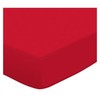 SheetWorld Fitted Basket Sheet - Solid Red Jersey Knit -