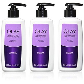 Olay Age Defying Classic Facial Cleanser  6.8 fl oz, pack of 3, limpiador facial diario, con bomba dosificadora                                       