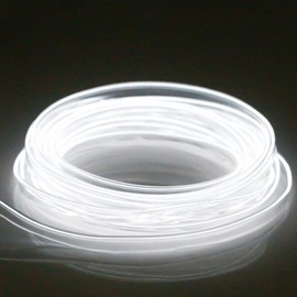 5M EL Wire Car LED Interior Strip Light USB Neon, USB Powered Neon Ambient Light Kits for Auto Indoor Gap Decorations Dashboard Accessories & Decor (White)