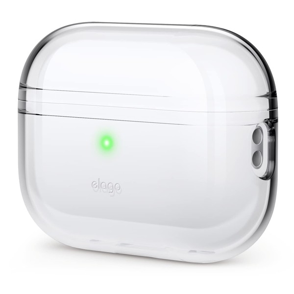 [elago] AirPods Pro 2 Compatible Case, Clear Cover, Strap Hole, Usable, Shockproof, Clear Case, Transparent, Scratch Prevention, Drop Prevention, Protective Accessory, Compatible with Apple AirPodsPro2, Air Pods Pro 2, Air Pods Pro 2, 2nd Generation, Cle