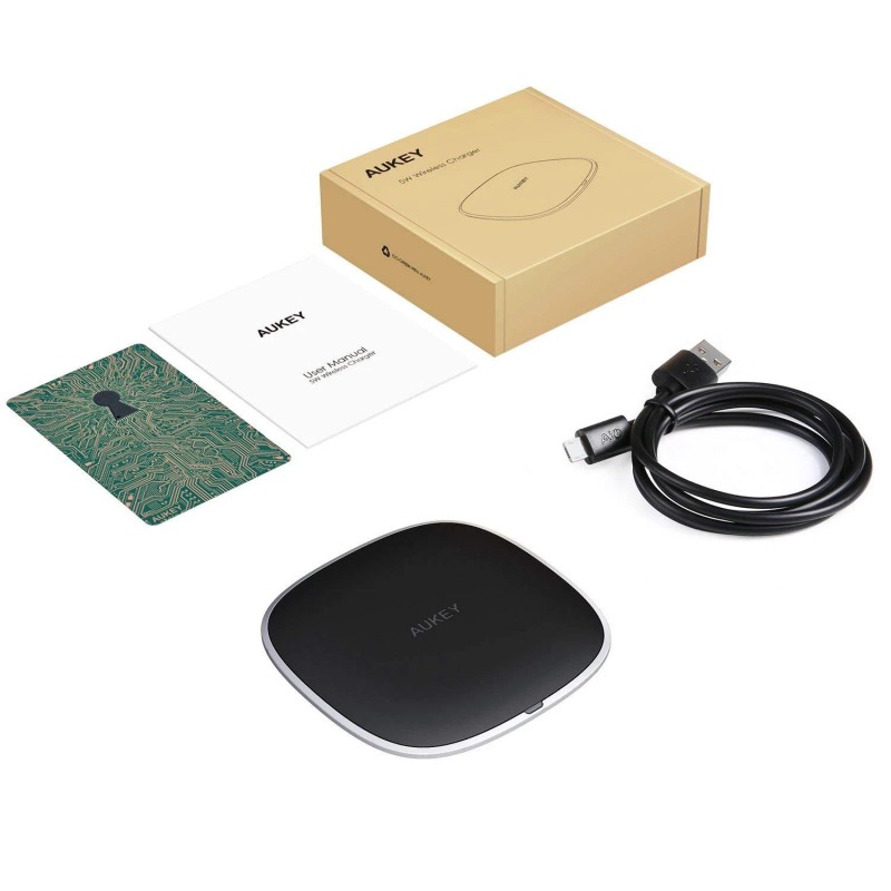 AUKEY Wireless Charger Qi-Enabled, Ultra Slim, Crafted with Style Wireless