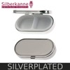 SILBERKANNE Pillendose 2 Fächer 3x6,5 cm Premium Silber Plated edel