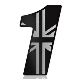 SkinoEu Race Number Car Moto Vinyl Sticker United Kingdom Flag UK Black Silver Sticker Motorcycle Motocross Motorsport Racing Number Tuning 1 N 331