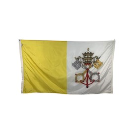 3x5' Vatican City Papal Flag - All Weather Nylon & Reinforced Stitching - Proudly Made in The USA