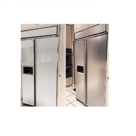 EZ FAUX DECOR Dishwasher Refrigerator Instant Update Peel and Stick Self Adhesive Light Brushed Chrome Satin Stainless Steel Film Door Panel Cover 36" x 144" Not Paint