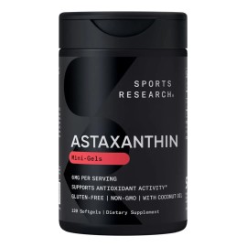 Sports Research Astaxantina Apoyo Antioxidante 120 Caps Sabor Sin Sabor