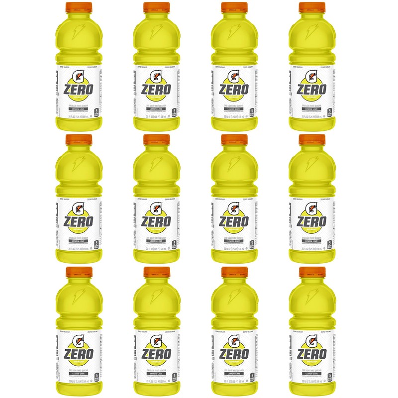 Gatorade Zero Sugar Thirst Quencher, Lemon-Lime, 20 Fl Oz (Pack