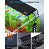 SEAOURA LED Aquarium Light, 24/7 Custom Timer, Power-Off Memory,7-Row LED