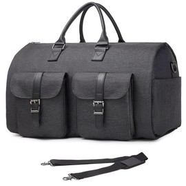 SEYFOCNIA Convertible Travel Garment Bag,Carry on Garment Duffel Bag for Men Women - 2 in 1 Hanging Suitcase Suit Business Travel Bag
