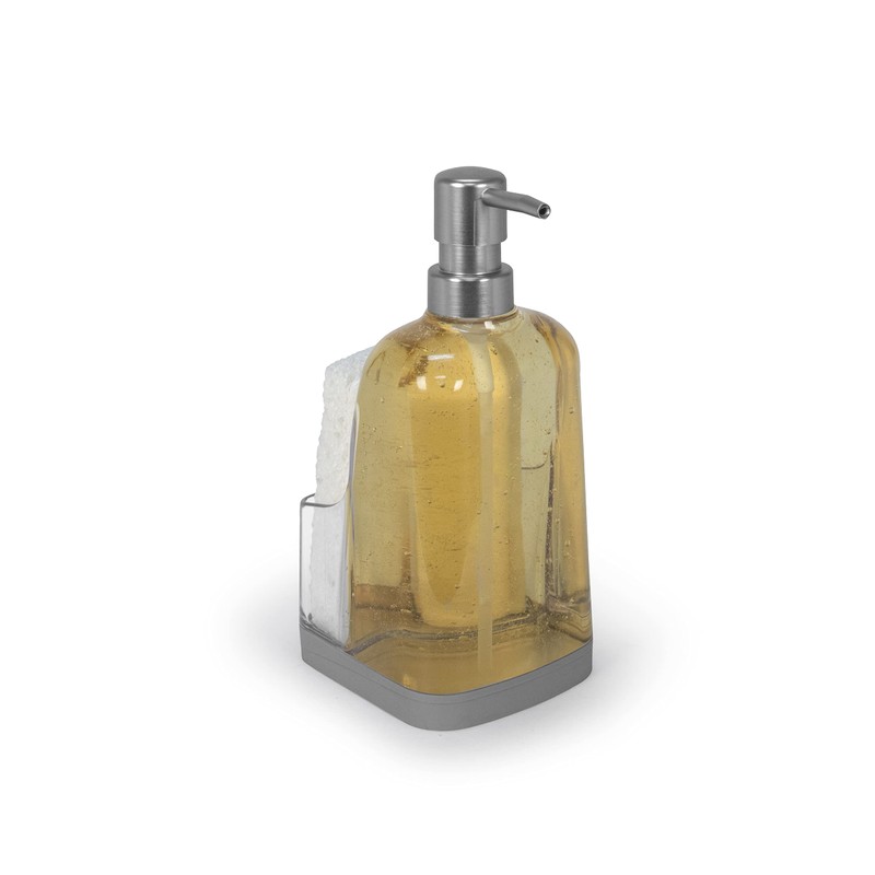 Spectrum Cora Kitchen Soap Dispenser with Sponge Holder for Kitchen