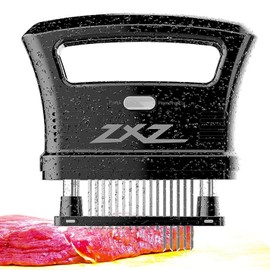 ZXZ Meat Tenderizer Easy to hold large handle | Detachable 48 stainless steel blade | Easy To Use & Clean (Black)