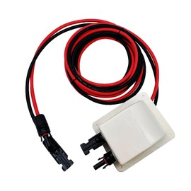 repustor Weatherproof Solar Cable Entry Gland Entry Housing Solar Junction Box Fits for RV,Vehicles, Boats,Through RV Roof Solar Entry Housing with 10Ft 10AWG Solar Extension Cable(White Entry Gland)