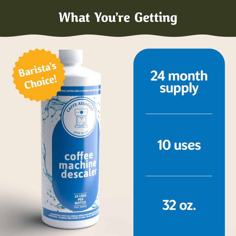 Descaling Solution (10 Uses) Delonghi Keurig Nespresso Coffee Machine Cleaner