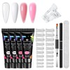 8 PCS Poly Nail Gel Starter Kit Poly Clear White