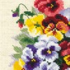 Riolis, Stiefmütterchen-Medley, gezählter Kreuzstich-Kit, 20,3 x 20,3 cm, 14-fädig