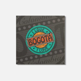 Unbranded I Love Bogota Colombia Travel 4'' X 4'' Square Wooden Coaster