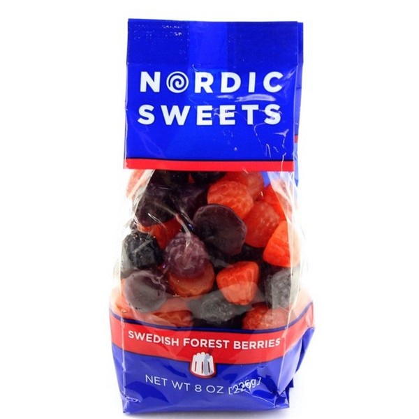 Nordic Sweets Forest Berries Candy 8 oz (226g) Bag (Pack of 2)