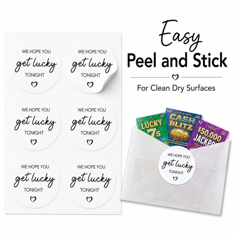 Dsimneax Party Favor Envelope Stickers: 120 Get Lucky Tonight Seals