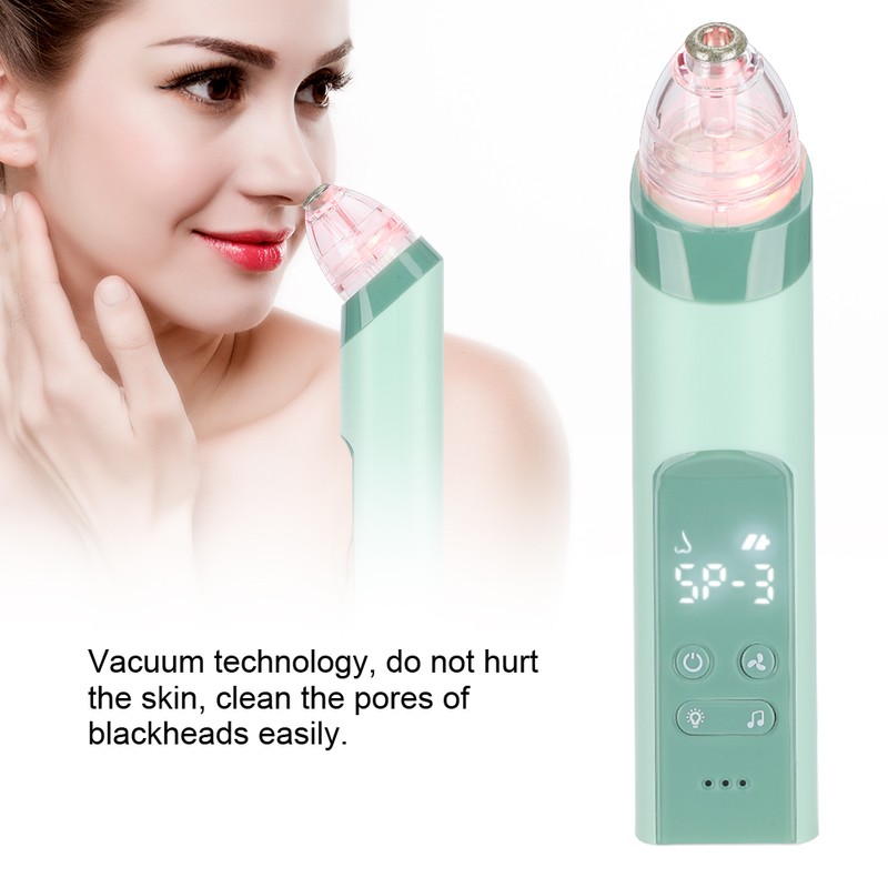 Multi Function Electric Vacuum Nasal Aspirator Suction Blackhead Cleansing Machine(Green
