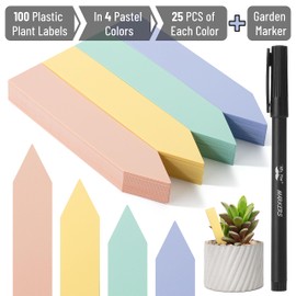 Mr. Pen- Plastic Plant Labels, 100 Pcs, 4", Pastel Colors Plant Markers, Tags, Garden Labels, Waterproof Markers for Outdoor Garden, Planting Sticks for Seeds