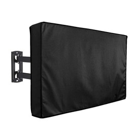 Outdoor Waterproof TV Cover 30-32" Universal Weatherproof Dustproof Black Flat Screen Cover with Remote Control Pocket Patio Television Protector for Outside LCD LED OLED TV Screens (30-32", Black)