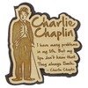 Printtoo Wooden Engraved Charlie Chaplin Fridge Magnet Souvenir Gift Collectibles