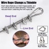 3/8" Stainless Steel Cable, 25FT Wire Rope, 7X 19 Strands