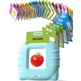 Airbition Talking Flash Cards for Toddlers 1 2 3 4 Year Olds, Montessori Language Learning with 224 Words, Pocket Speech Therapy Tools, and Speech Development Educational Playthings for Children