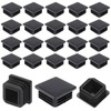 Mcoser Square Plastic End Caps 20PCS 32mm x 32mm Black