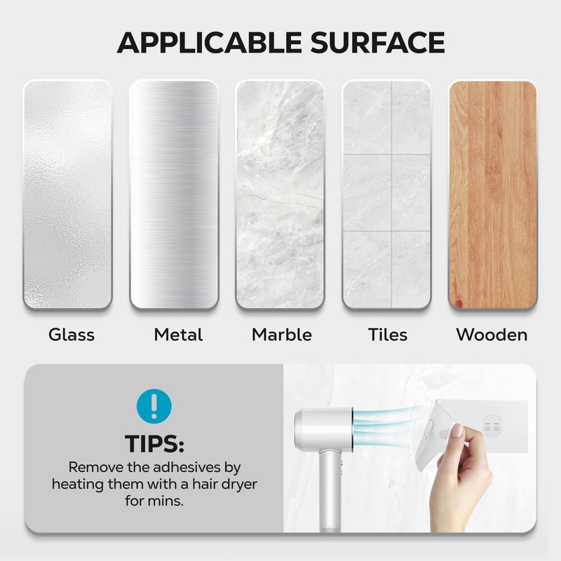 Nieifi Bar Soap Holder for Shower Wall with 4 Hooks,