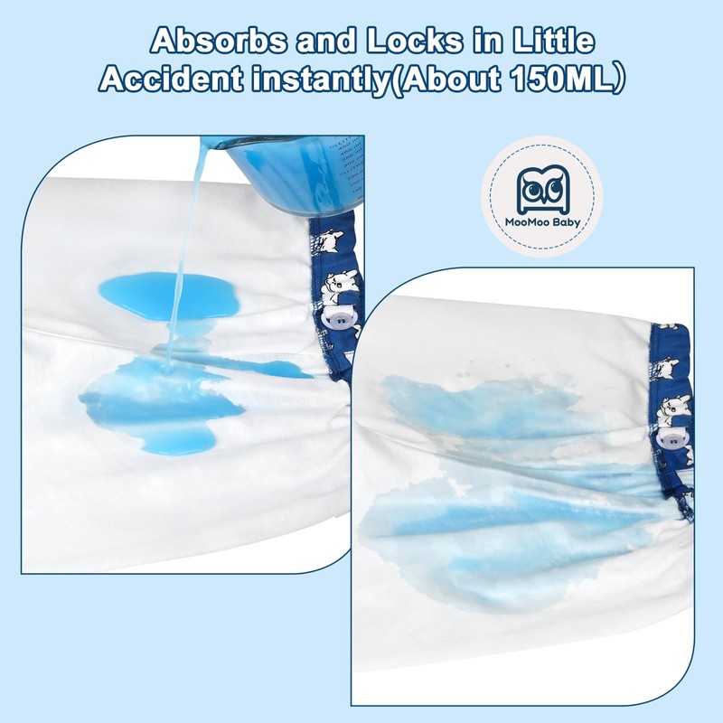 MooMoo Baby Leakproof Diaper Pants for Boys and Girls 2
