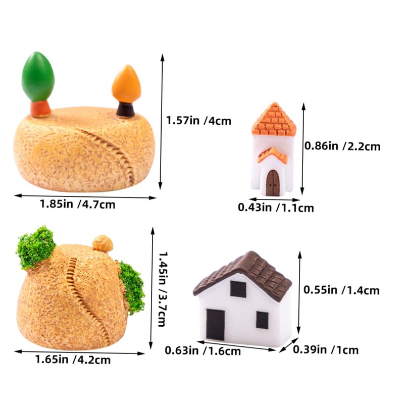 GANAZONO 1 Set Miniature Micro Landscape Resin Ornaments for DIY