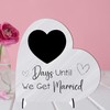 Wedding Countdown Plaque - Medium MDF Wood Heart-Shaped Keepsake -