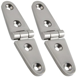 2 stainless steel hinges, long, 103 mm x 27 mm, stainless steel A4 door hinge fitting, door hinge