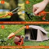 5m Tent Guy Ropes with Adjustable Pulley, Easy to Tighten