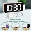 HERMIC Digital Alarm Clock Bedside Mains Powered Large Digital Led