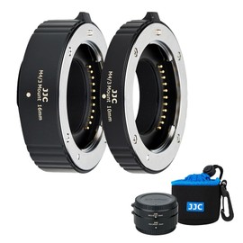 JJC Autofocus AF Intermediate Rings 10 mm 16 mm for Olympus OM-1 E-M5 III E-M1X E-M10 III E-PL9 E-PL8 E-PL7 Panasonic G95 G90 G9 GH5 GX9 GX85 DSLR Cameras Lens