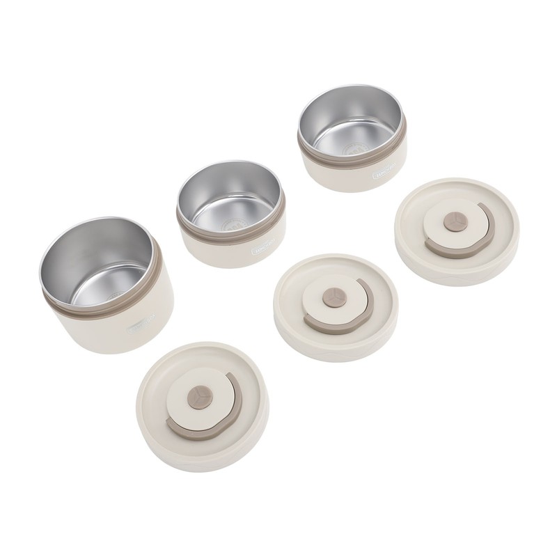 Insulated Lunch Container 304 Stainless Steel Leakproof Portable Round Thermal