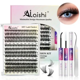 Kit de Extensiones Pestañas Efecto Mink Natural con Curvatura D Ailaishi para Aplicación en Casa