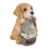 Solar Powered LED Light Dog Statue Decoration Solar Powered Puppy