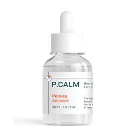 P.CALM PCALM Porsica Ampoule Vegan Facial Deep Moisture Serum - Calming Hydrating Repairing Korean Serum Centella Asiatica 76% Improves Fine Lines No-scent Blemish Sensitive Acne-prone Skin Sebum Pore Care
