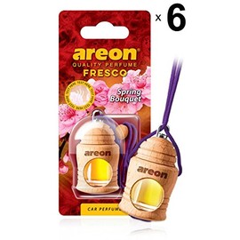 AREON Fresco Car Air Freshener Spring Bouquet 4 Milliliters Multi Pack Of 6