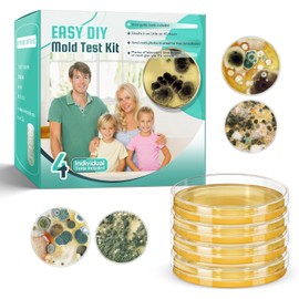 Mold Test Kit for Home Detection: 4 Simple DIY Science Kits for Fastly Testing Home Surfaces & Air Quality Detector & HVAC Monitor Includes Detailed Identification Guide