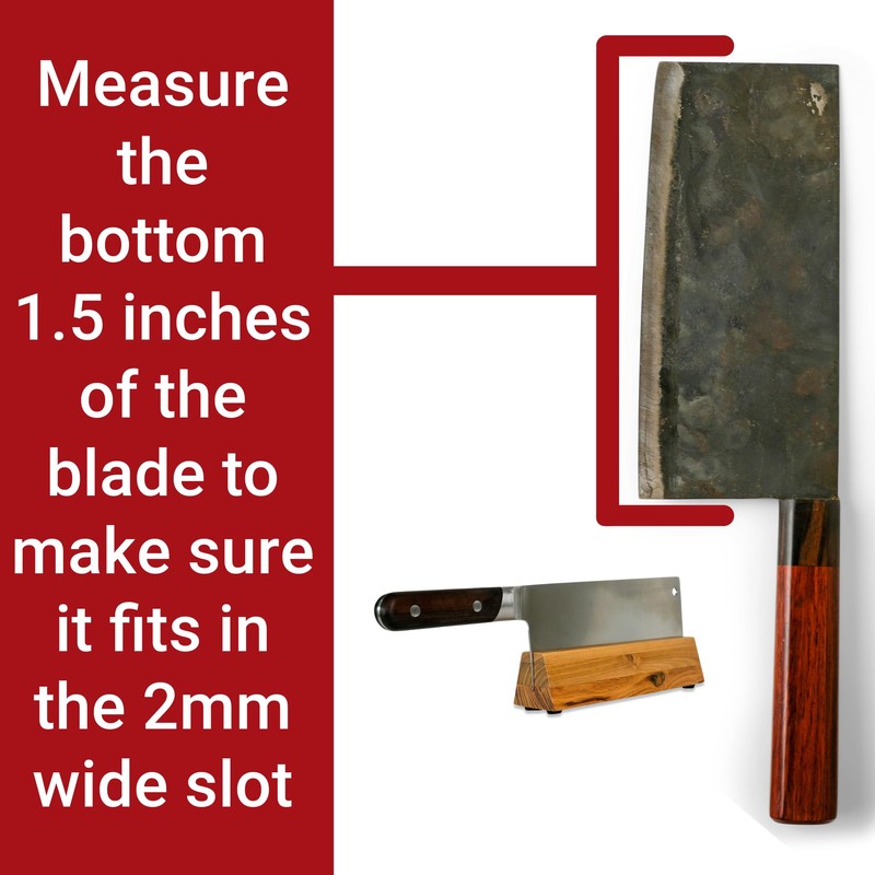 Nomware Cleaver Stand | 8.25-inch wood vegetable cleaver knife storage
