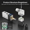 Baomain 8 Station Solenoid Valve Manifold, 24V DC 5 Way